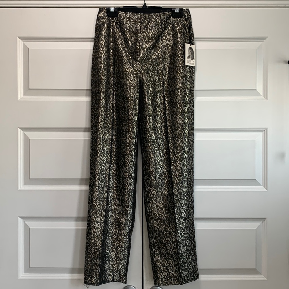 Brand new with tags animal metallic brocade Jaclyn Smith trousers